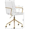 Activeshop CREAM Biuro kėdė su ratukais QS-OF211G Gold Kreminis Pilkas