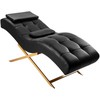 Activeshop Blakstienų procedūrų kosmetologinis krėslas Sillon Alba, juodas and auksinis