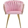 Activeshop Fotelis 4Rico QS-GW06G Velvet Rožinė