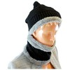 Bq52D Aptel Kepurė, šalikas (rinkinys) UNISEX SET Juodas