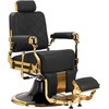 Activeshop Kirpyklos kėdė Barber Chair Gabbiano Leonardo Gold Juodas