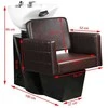 Activeshop Kirpyklos plautuvė GABBIANO PROFESSIONAL HAIRWASHER CHAIR ANKARA Juodas BASE BROWN SEAT