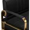 Activeshop Gabbio Avila laukiamojo sofa, aukso ir juodos spalvos