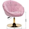 Activeshop Pasukamas fotelis 4Rico QS-BL12G Velvet Rožinė