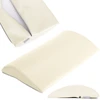 Pusapvalė juosmens masažo pagalvėlė Habys Satin Comfort 40×25×5 cm kieta, dramblio kaulo spalvos