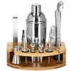 Springos Kokteilių gaminimo rinkinys su bambuko stovu PROFESSIONAL SET, 750ml 12vnt. MAXI