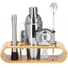 Springos Kokteilių gaminimo rinkinys su bambuko stovu PROFESSIONAL SET, 750ml 12vnt. MAXI