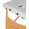 Activeshop Sulankstomas medinis masažo stalas Balance Lux 3 segmentų 190×70 cm baltas