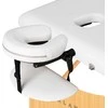 Activeshop Sulankstomas medinis masažo stalas Balance Lux 2 segmentų 190×70 cm baltas
