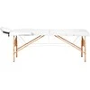 Activeshop Sulankstomas medinis masažo stalas Balance Lux 2 segmentų 190×70 cm baltas