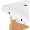 Activeshop Sulankstomas medinis masažo stalas Balance Lux 3 segmentų 190×70 cm baltas