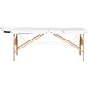 Activeshop Sulankstomas medinis masažo stalas Balance Lux 3 segmentų 190×70 cm baltas