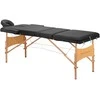 Activeshop Sulankstomas medinis masažo stalas Balance Lux 3 segmentų 190×70 cm juodas