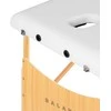 Activeshop Sulankstomas medinis masažo stalas Balance Lux 2 segmentų 190×70 cm baltas