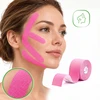 Veido ir kaklo kinezio juosta (kineziologinis teipas) Habys Face Elastic 5 cm × 5 m, rožinė