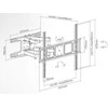 Laikiklis TV Wall Mount 37-80 Full Motion Extra Slim