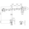 Laikiklis Universal tabletop double monitorius stand