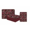 Lastva Dėžutės TROPICAL 3vnt bordo 295X220X110 260X190X105 230X160X100mm