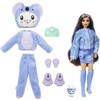 Barbės „Cutie Reveal“ rinkinys, minkštutėlių kostiumų serija - triušelis + koala