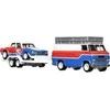 Mattel HOT WHEELS automodeliukų rinkinys – vilkikas ir lenktyninis automobilis (FLF56)