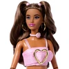 Lėlė Mattel BARBIE DELUXE FASHIONISTAS #12 rožiniu kostiumėliu