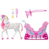 Mattel BARBIE NUTCRACKER LAND OF SWEETS žirgo ir rogių rinkinys - Spragtuko kolekcija (JNH63)
