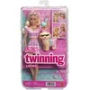 Mattel BARBIE TWINNING LOOKS šviesiaplaukės lėlės ir šunelio rinkinys (JFP36)