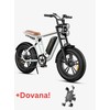 Dviratis 20" elektrinis Engwe M20 viena baterija baltas