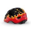 Met Salmai Šalmas MET HOORAY Juodas Flames Glossy S 52-56 cm