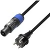 Adam Hall 8101PCON0150 - maitinimo kabelis CEE 7/7 - Powercon 1.5mm² 1.5m