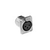 Amphenol AC3FDZ XLR 3 pin lizdas, lituojamas nikeliuotas