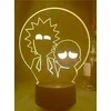 Lempa 3D Led Rick and Morty