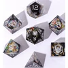 Captured Magic Sharp Edge RPG Resin Dice Set - Galactic Dust