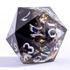 Captured Magic Sharp Edge RPG Resin Dice Set - Galactic Dust