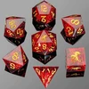 Captured Magic Sharp Edge RPG Resin Dice Set - Raudona