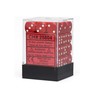 Chessex Opaque 12mm d6 with pips Dice Blocks (36 Dice) - Raudona w/baltas