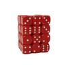 Chessex Opaque 12mm d6 with pips Dice Blocks (36 Dice) - Raudona w/baltas