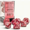 Chessex Polyhedral Speckled Lava Stone/baltas 7-Die Set