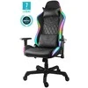 Žaidimų kėdė Deltaco GAM-080 Gaming Chair, PU oda, su RGB pašvietimu, Juoda