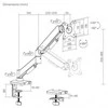 Monitoriaus laikiklis prie stalo DELTACO, mechaninė spyruoklinė, 17–32 colių, 9kg / ARM-534-B / 1903415