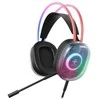 DH230 pusiau permatomos žaidimų ausinės DELTACO GAMING, RGB apšvietimas ant galvos juostos ir ausų kaušelių / GAM-186 / 4222394