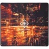 Pelės kilimėlis DELTACO GAMING L, 450x400x4mm, juodas su abstrakčiu piešiniu / GAM-097