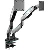 Diablo Chairs Diablo dvigubas monitoriaus laikiklis 49 colių ekranams | Pilka-juoda RGB X-Arm Dual