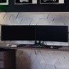 Diablo Chairs Diablo dvigubas monitoriaus laikiklis 49 colių ekranams | Pilka-juoda RGB X-Arm Dual