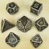 Enhance Tabletop RPGs 7pc Metal Dice Set with Case and Dice Bag