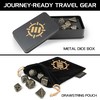 Enhance Tabletop RPGs 7pc Metal Dice Set with Case and Dice Bag