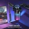 FIFINE A6T kardioidinis laidinis mikrofonas su RGB + laikiklis | USB