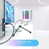 FIFINE A6V kardioidinis laidinis mikrofonas (baltas) su RGB | USB