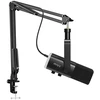FIFINE AmpliGame AM8T Juodas laidinis mikrofonas su stovu ir RGB apšvietimu | USB/XLR