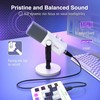 FIFINE AmpliGame AM8W laidinis mikrofonas su RGB apšvietimu USB/XLR